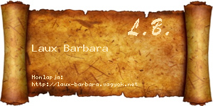 Laux Barbara névjegykártya